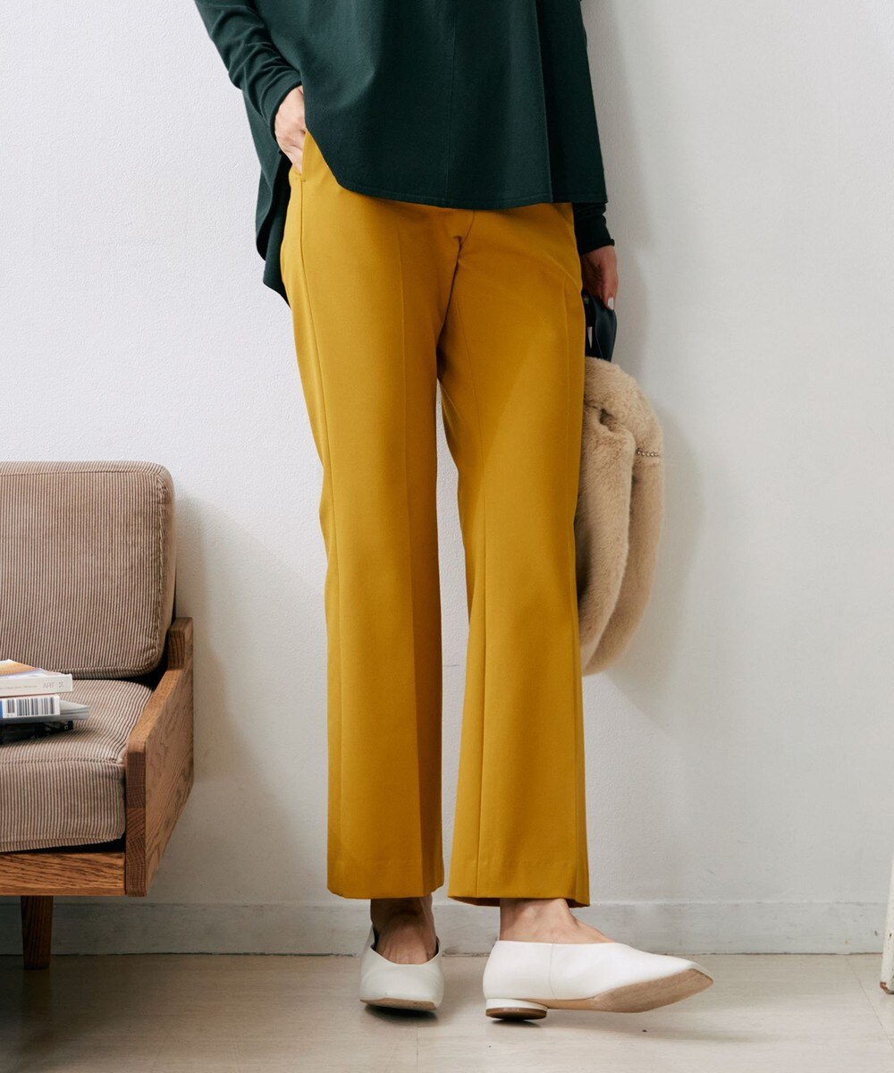 【オンワード】 ICB>パンツ 【マガジン掲載】 T/Rストレッチ パンツ(番号CE26) ブラウン 4 レディース 【送料無料】