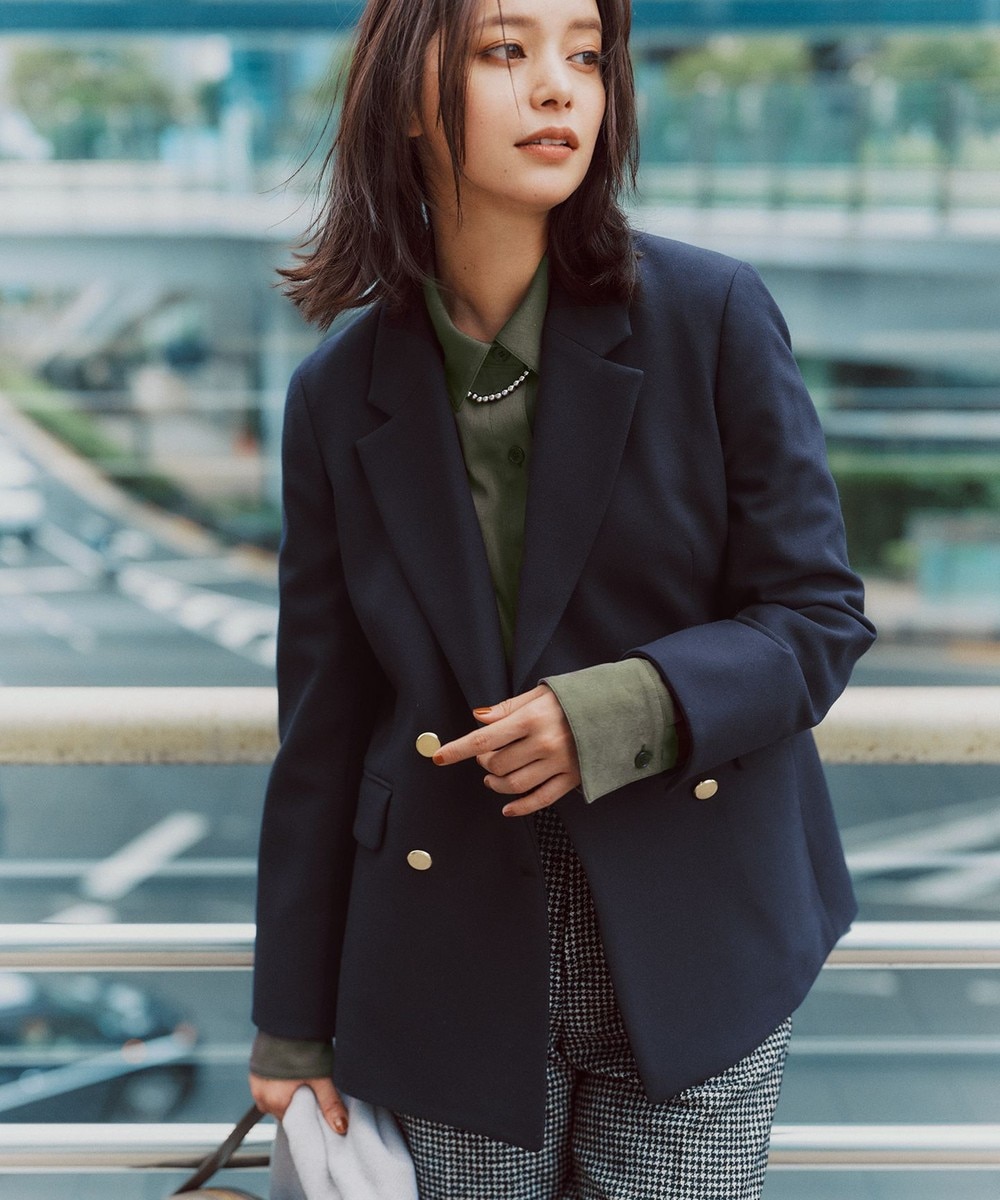 楽天市場】ノーカラー ダブルボタン コートの通販