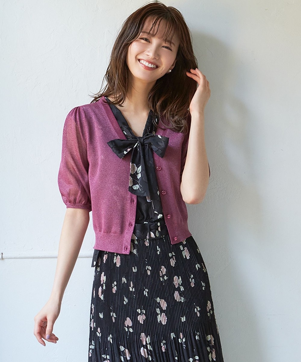 【オンワード】 TOCCA>トップス 【新色登場!TOCCA LAVENDER】Seer Short-sleeved Cardigan カーディガン ピンク F レディース 【送料無料】