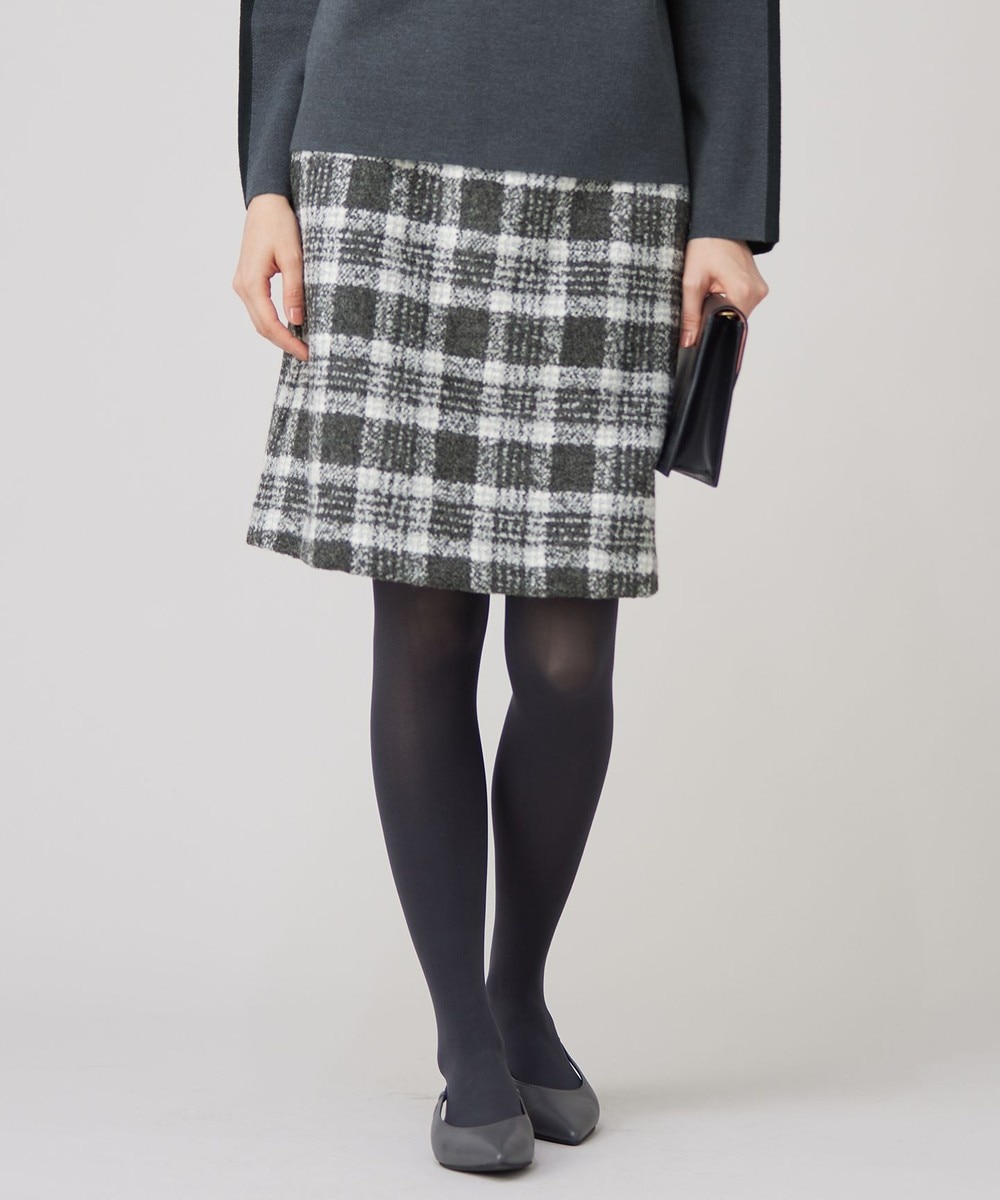 【オンワード】 自由区>スカート BALLIループミルドチェック スカート グレー×オフ 38 レディース 【オンワード】 自由区>スカート BALLIループミルドチェック スカート グレー×オフ 38 レディース