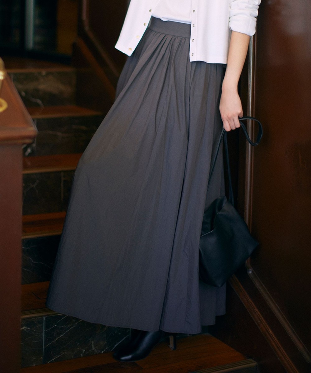 【オンワード】 23区 S>スカート ナイロンタスラン ギャザーマキシ スカート(番号2E26) ベージュ 32 レディース 【送料無料】