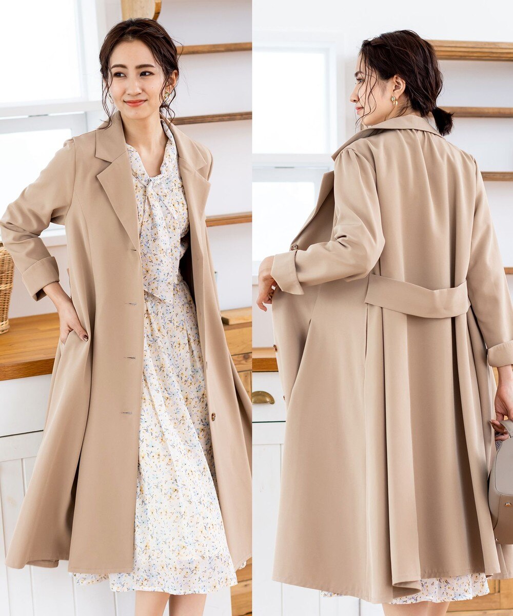 【洗える】大人女性が選ぶバックドレープチェスターコート