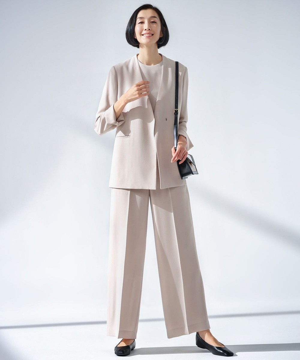 【オンワード】 自由区>パンツ 【Sサイズ有】マルチプルセットアップ パンツ ロゼシャンパン 34 レディース 【送料無料】