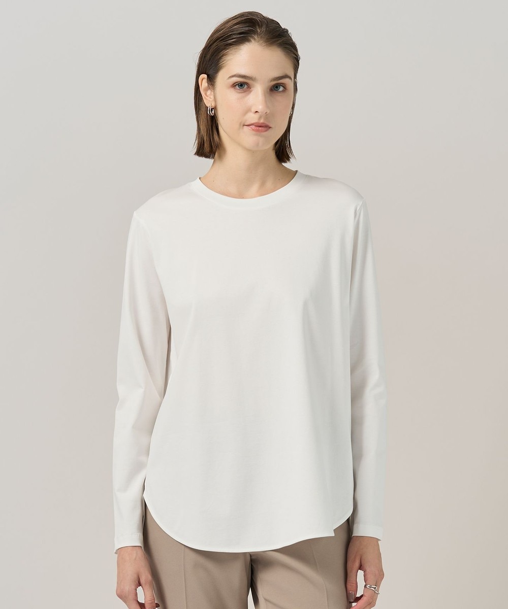 【オンワード】 ICB L(大きいサイズ)>トップス 【マシンウォッシャブル可】シンプルジャージー ロングスリーブTシャツ オフホワイト XL レディース 【オンワード】 ICB L(大きいサイズ)>トップス 【マシンウォッシャブル可】シンプルジャージー ロングスリーブTシャツ オフホワイト XL レディース