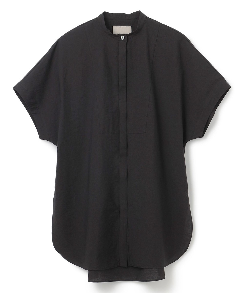 【洗える】ワッシャーブロード ブザムロングシャツ