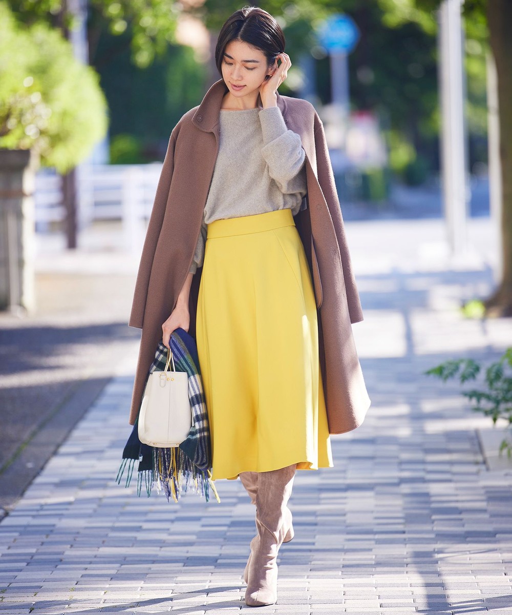 【オンワード】 組曲 S>スカート 【マガジン掲載】GEMINI (ジェミニ)フレアースカート(KE22) ネイビー S2 レディース 【送料無料】