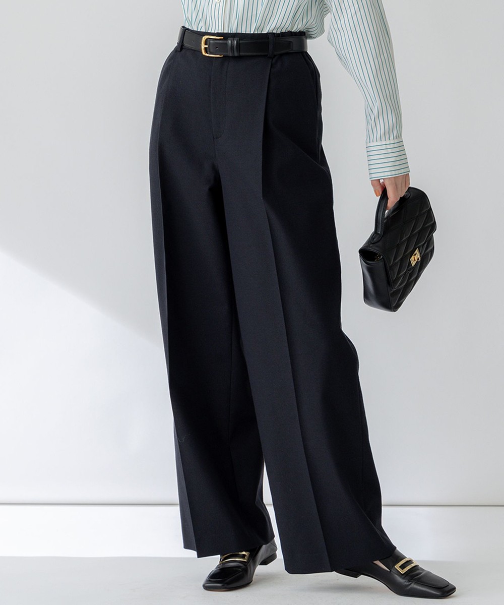 【オンワード】 23区>パンツ 【セットアップ対応/洗える】スラブツイードストレッチ ワイド パンツ ネイビー 40 レディース 【オンワード】 23区>パンツ 【セットアップ対応/洗える】スラブツイードストレッチ ワイド パンツ ネイビー 40 レディース