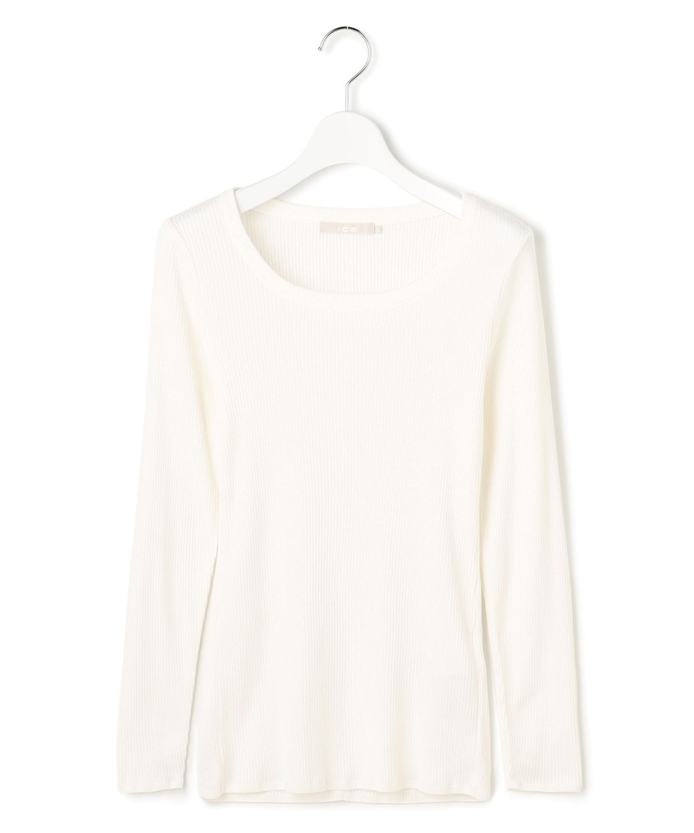 【オンワード】 ICB>トップス 【洗える】 4×2リブ プルオーバー オフホワイト M レディース 【オンワード】 ICB>トップス 【洗える】 4×2リブ プルオーバー オフホワイト M レディース