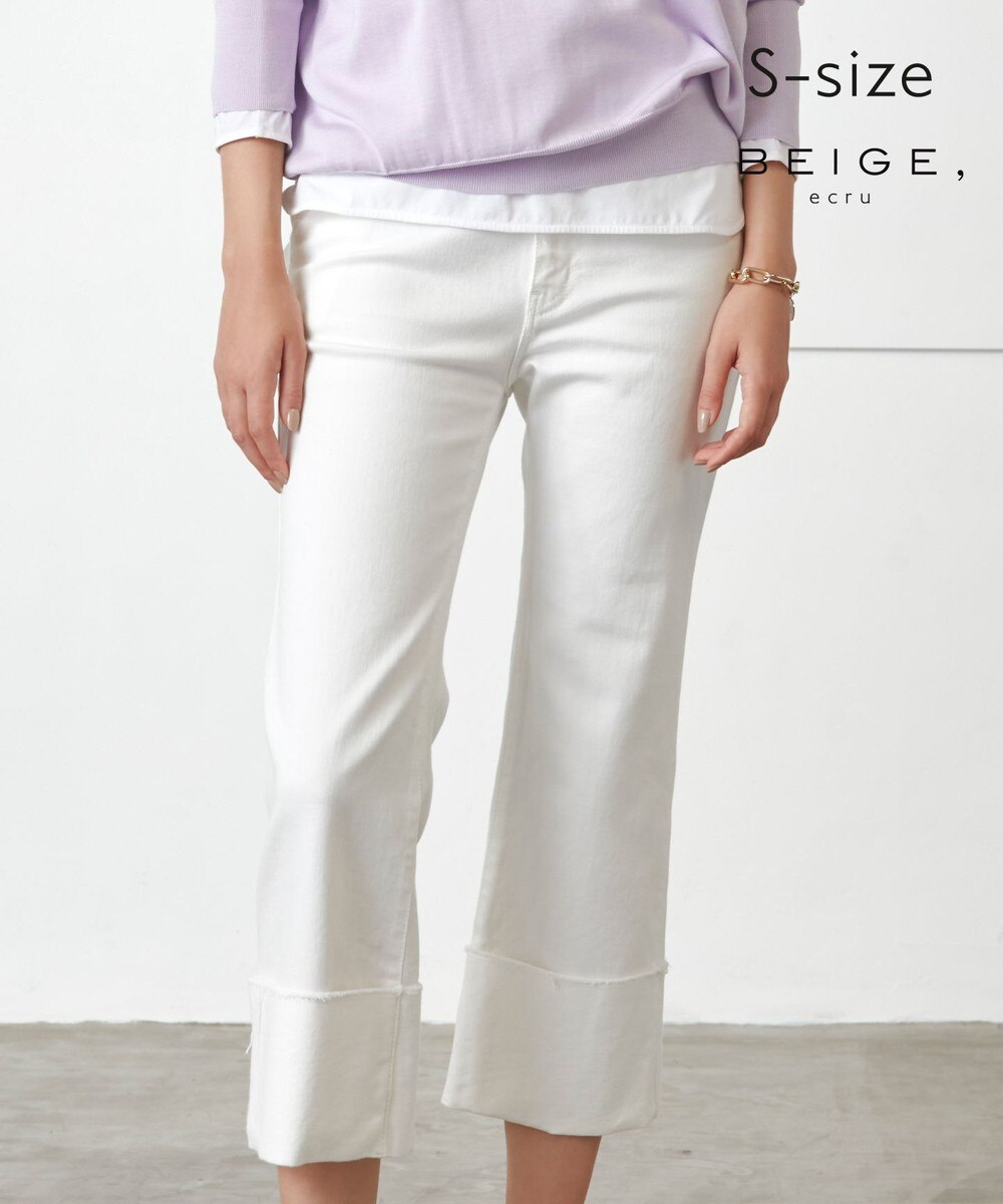 【オンワード】 BEIGE,>パンツ 【S-size】PONS / デニムパンツ White 30 レディース 【送料無料】