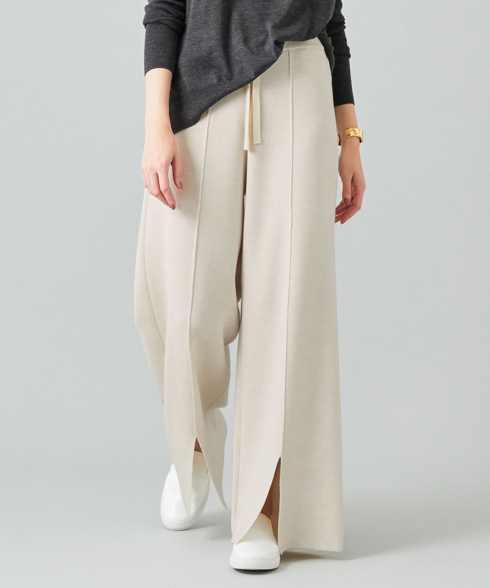 【オンワード】 BEIGE,>パンツ WIGAN / ニットパンツ Navy 4 レディース 【送料無料】
