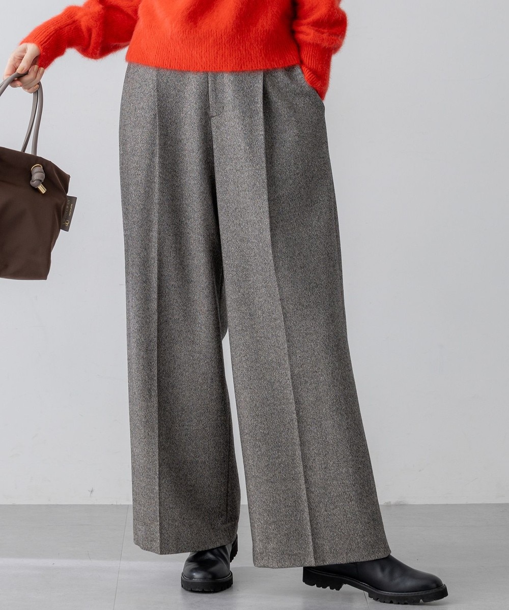 【オンワード】 23区>パンツ ラメミックスツイード タック ワイド パンツ モノトーン 38 レディース 【オンワード】 23区>パンツ ラメミックスツイード タック ワイド パンツ モノトーン 38 レディース