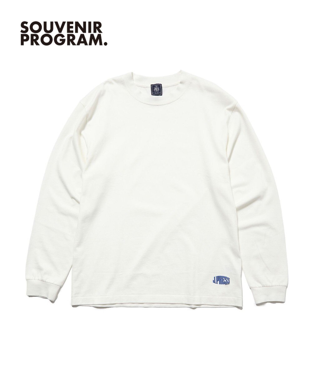 【オンワード】 J.PRESS MEN>トップス 【J.PRESS ORIGINALS】【UNISEX】Cotton Jersey Small Logo Long Sleeve T-shirt ホワイト M メンズ