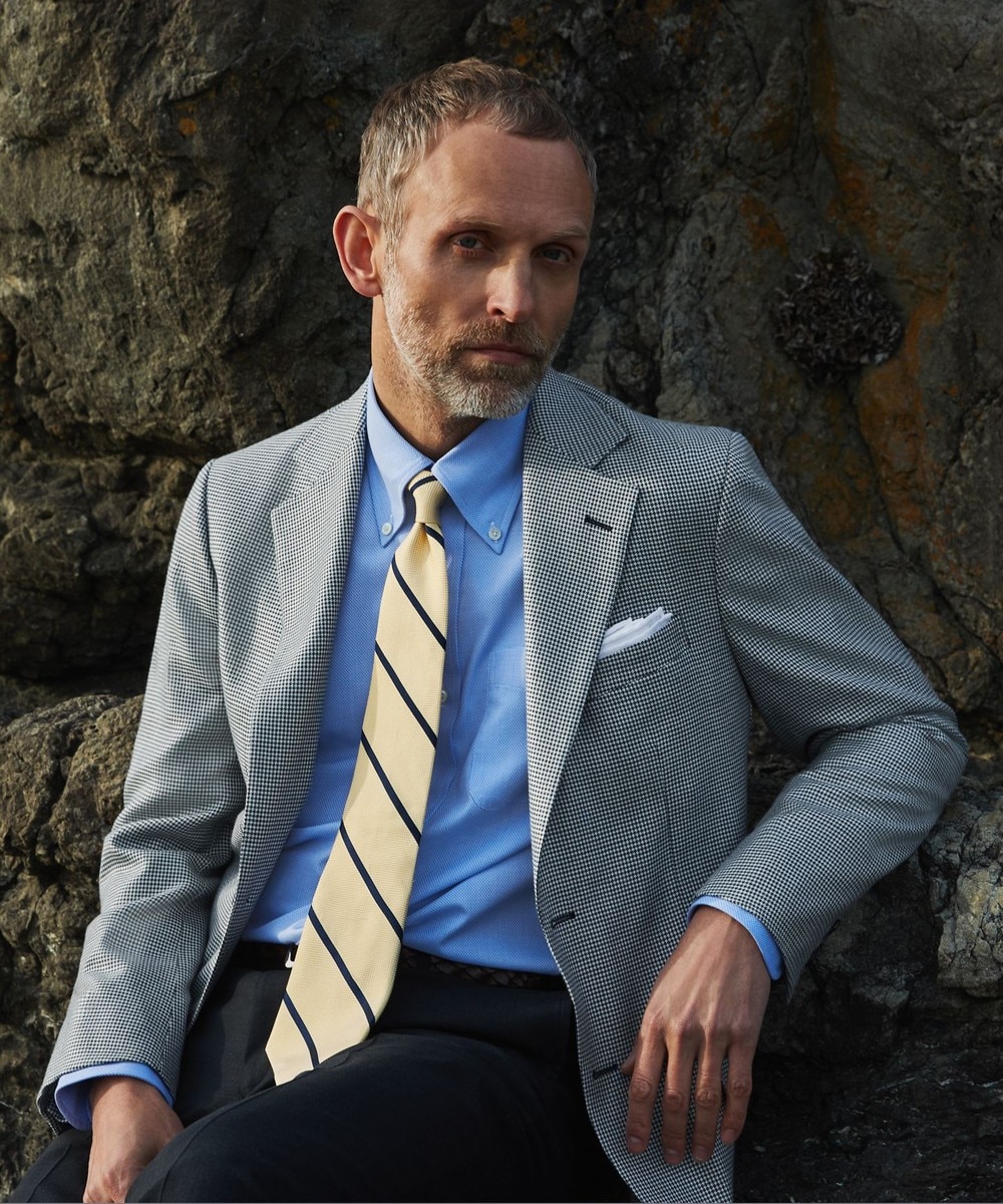 【オンワード】 J.PRESS MEN>ジャケット/アウター 【NEW STAGE】ファインハウンドトゥース ジャケット ネイビー BL メンズ 【オンワード】 J.PRESS MEN>ジャケット/アウター 【NEW STAGE】ファインハウンドトゥース ジャケット ネイビー BL メンズ