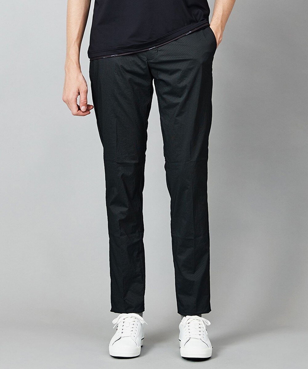 【オンワード】 23区GOLF>パンツ デイリーにも大活躍【MEN】【ストレッチ】シャドーストライプ パンツ ブラック LL メンズ 【送料無料】
