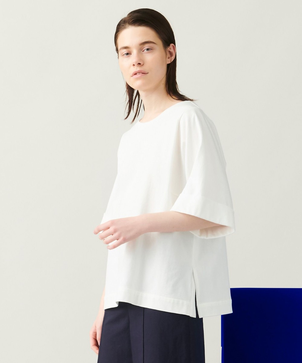 【オンワード】 JOSEPH>トップス 【 柚香 光さん着用・洗える】スクエアジャージー Tシャツ ホワイト M レディース 【送料無料】