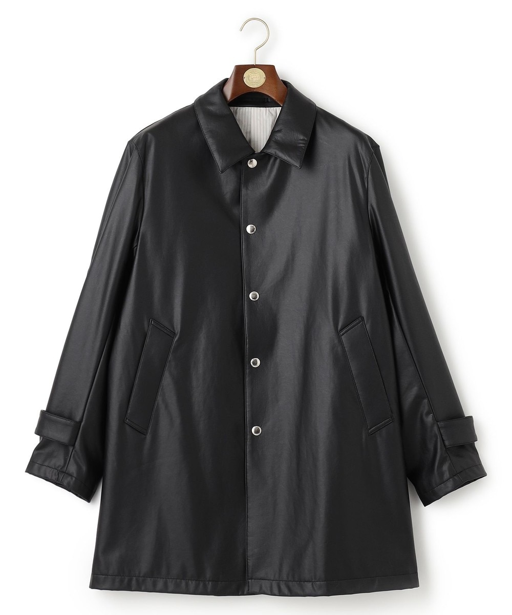 【オンワード】 J.PRESS MEN>ジャケット/アウター 【プロテインレザー】ステンカラーコート ブラック L メンズ 【オンワード】 J.PRESS MEN>ジャケット/アウター 【プロテインレザー】ステンカラーコート ブラック L メンズ