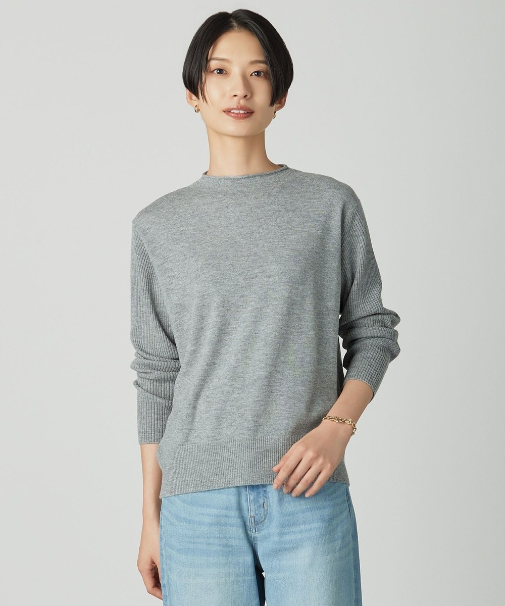 【オンワード】 J.PRESS LADIES>トップス SOFT TOUCH WOOL 立ち襟 ニット グレー L レディース 【オンワード】 J.PRESS LADIES>トップス SOFT TOUCH WOOL 立ち襟 ニット グレー L レディース