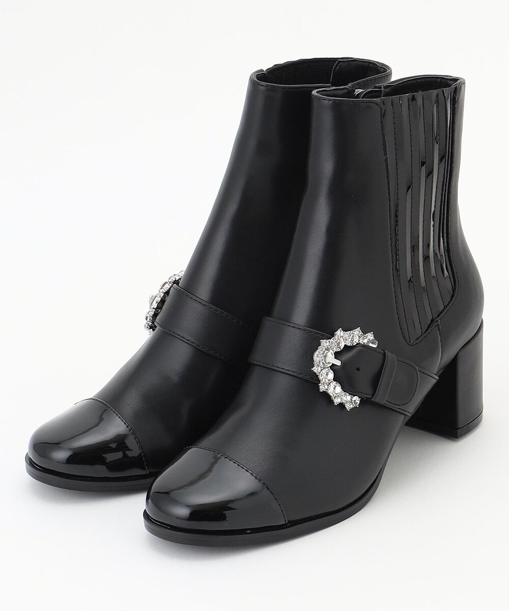 【オンワード】 TOCCA>シューズ BIJOUX BUCKLE SIDEGOREBOOTS ブーツ ブラック 37 レディース