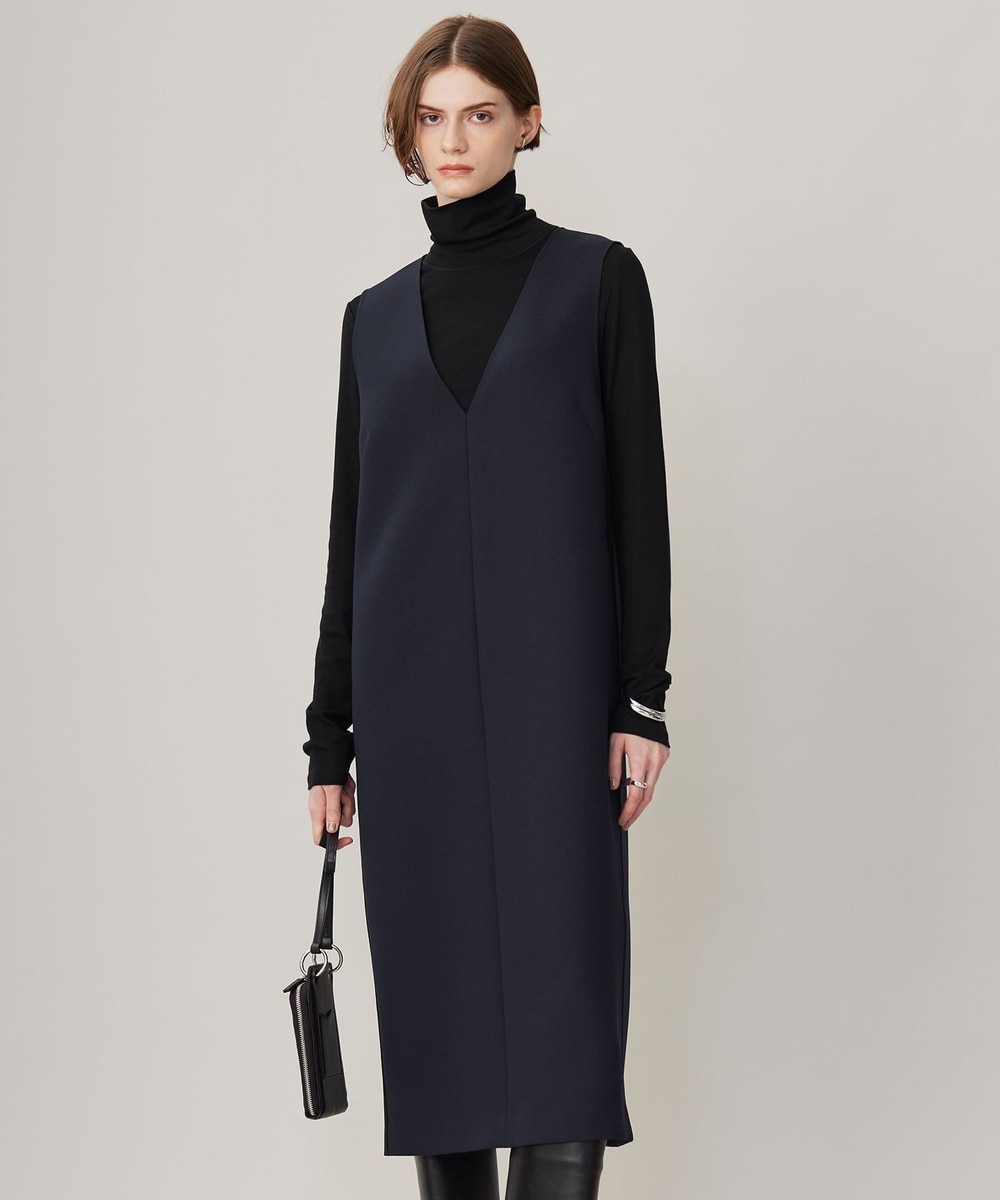 【オンワード】 ICB L(大きいサイズ)>ワンピース 【洗える】 ダブルフェイスクレープ ジャンパースカート ネイビー 44 レディース 【オンワード】 ICB L(大きいサイズ)>ワンピース 【洗える】 ダブルフェイスクレープ ジャンパースカート ネイビー 44 レディース