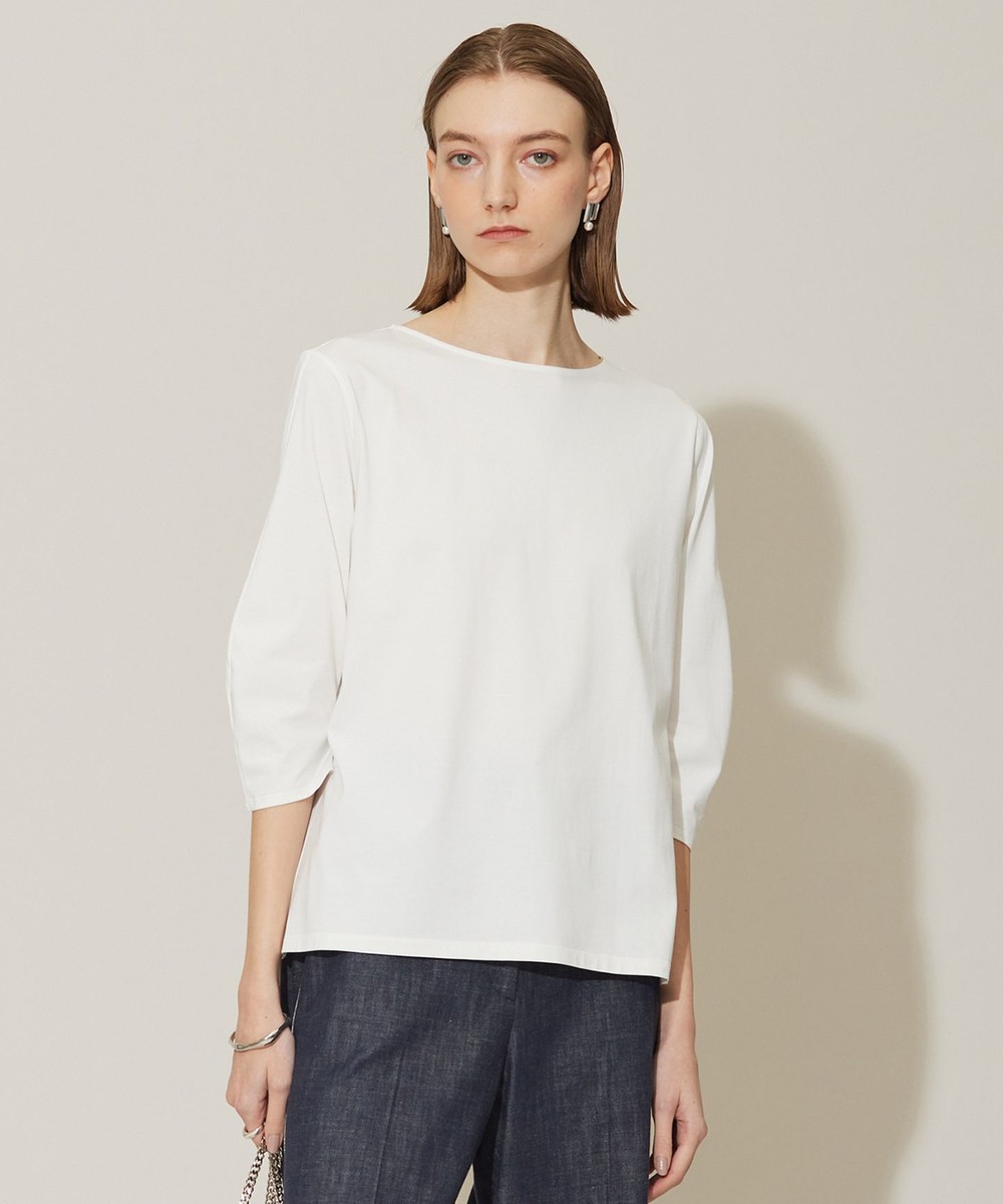 【オンワード】 ICB>トップス 【接触冷感・UVケア・洗える】 コンフォートプレーティング デザインカットソー オフホワイト XS レディース 【オンワード】 ICB>トップス 【接触冷感・UVケア・洗える】 コンフォートプレーティング デザインカットソー オフホワイト XS レディース