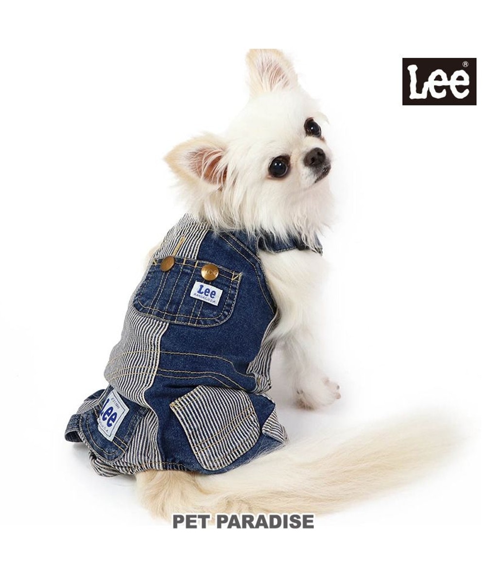【オンワード】 PET PARADISE>ペットグッズ Ｌｅｅ パッチワーク オーバーオール パンツつなぎ【小型犬】 紺（ネイビー・インディゴ） ＤＳ 【送料無料】