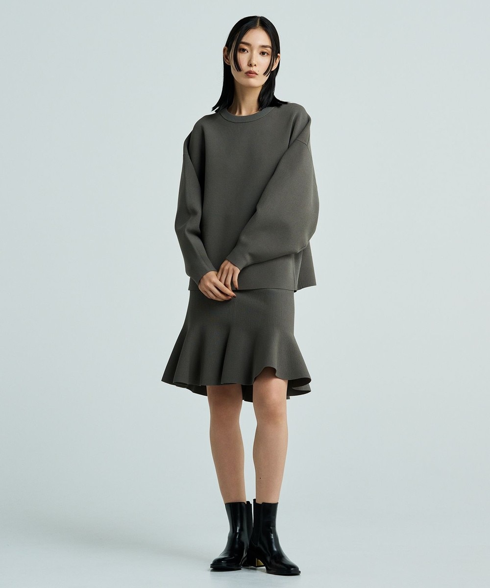 【オンワード】 uncrave>スカート 【洗える】スムースニット ミニスカート(uncrave WHITE) カーキグレー 0 レディース 【オンワード】 uncrave>スカート 【洗える】スムースニット ミニスカート(uncrave WHITE) カーキグレー 0 レディース