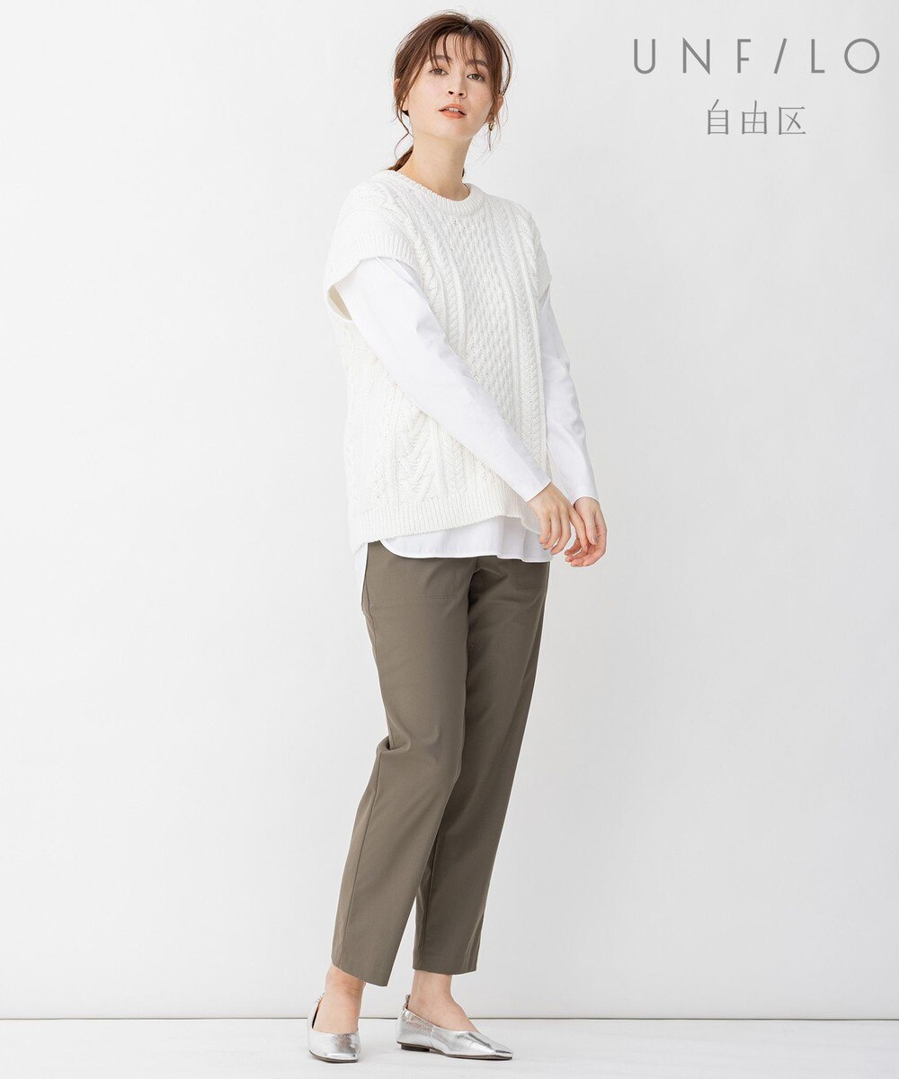 【オンワード】 UNFILO>パンツ 【UNFILO/Sサイズ有】COTTON PONTE パンツ ブラック 36 レディース 【送料無料】