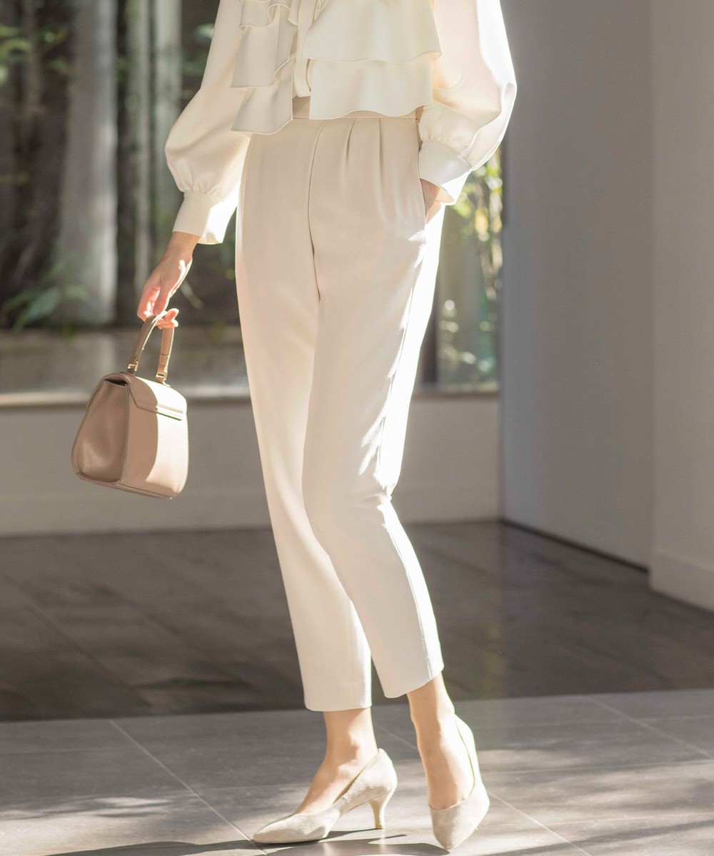 【オンワード】 組曲>パンツ 【KUMIKYOKU NAVY】コンフォータブルドレープ ラップパンツ アイボリー 1 レディース 【オンワード】 組曲>パンツ 【KUMIKYOKU NAVY】コンフォータブルドレープ ラップパンツ アイボリー 1 レディース