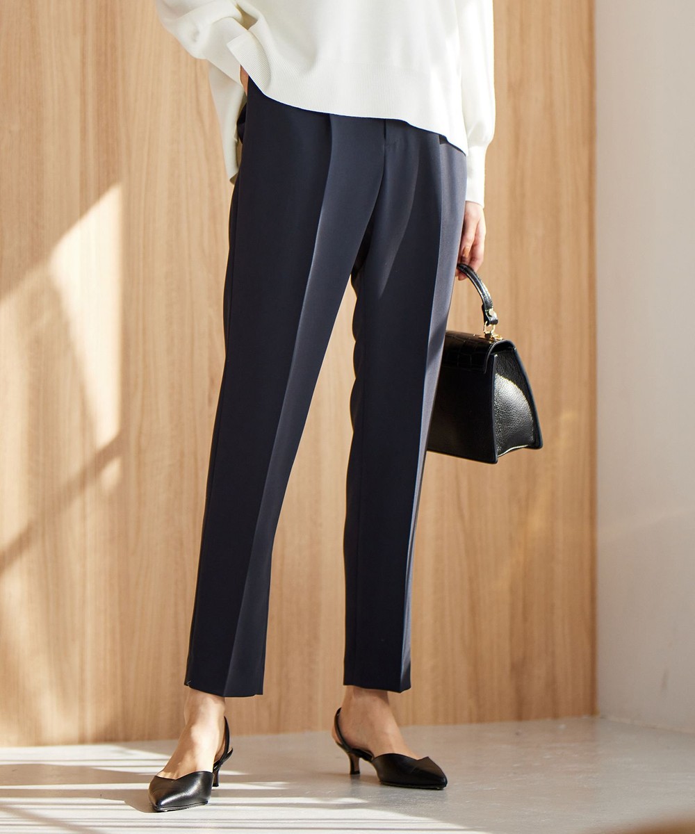 【オンワード】 自由区>パンツ 【セットアップ対応・洗える】トリアセダブルクロステーパード パンツ ネイビー 36 レディース 【オンワード】 自由区>パンツ 【セットアップ対応・洗える】トリアセダブルクロステーパード パンツ ネイビー 36 レディース