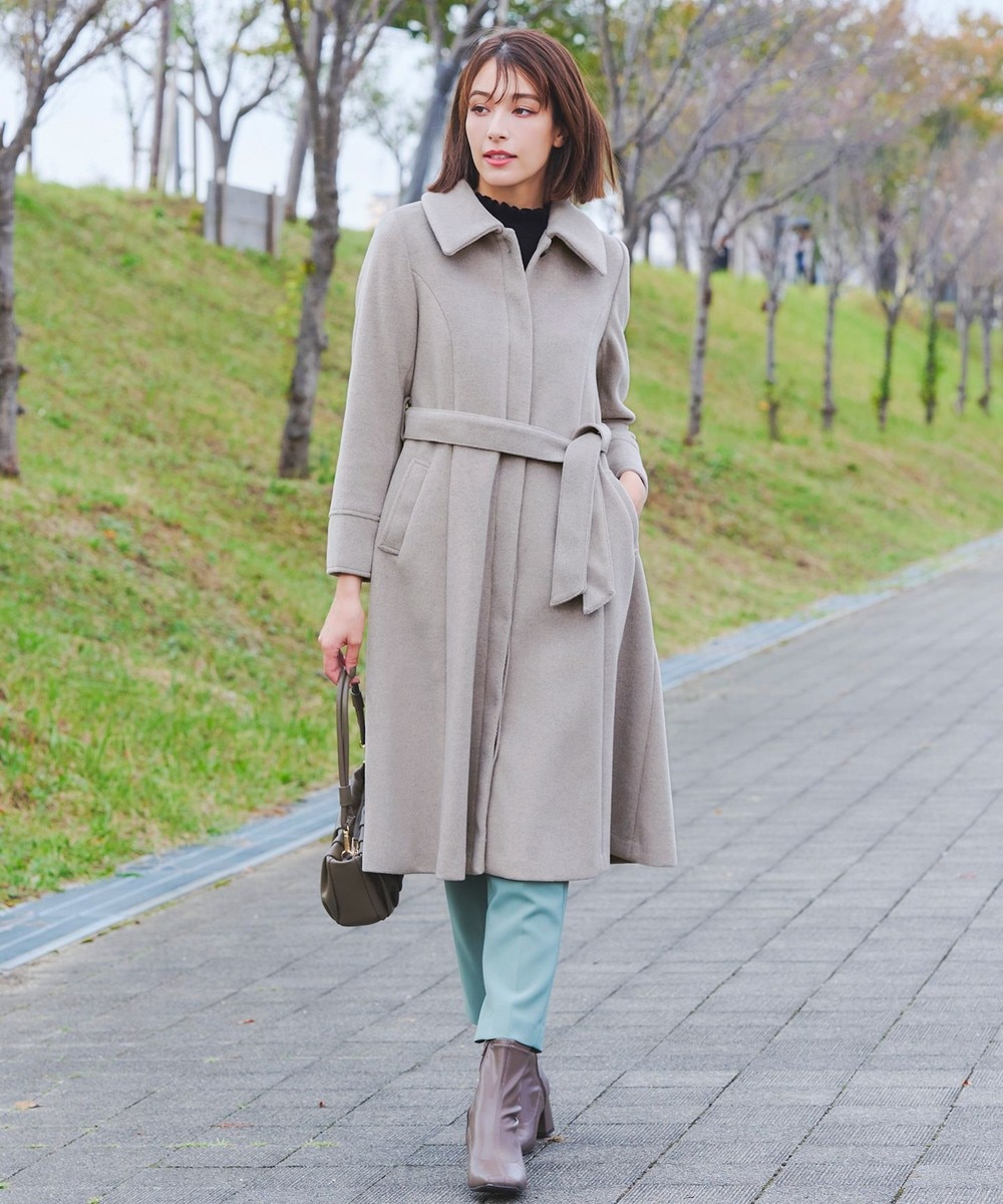 フェイクウールステンカラーコート