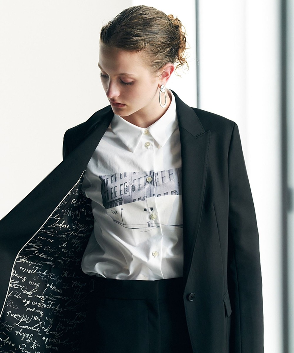 【オンワード】 ICB L(大きいサイズ)>トップス 【30th ANNIVERSARY】New Yorkフォトプリント シャツ オフホワイト 42 レディース 【オンワード】 ICB L(大きいサイズ)>トップス 【30th ANNIVERSARY】New Yorkフォトプリント シャツ オフホワイト 42 レディース