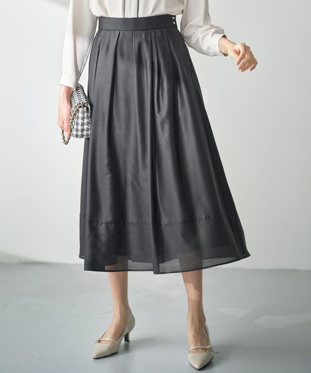 【オンワード】 ANY SIS>スカート 【洗える】シアーチンツタック スカート ブラック 1 レディース 【オンワード】 ANY SIS>スカート 【洗える】シアーチンツタック スカート ブラック 1 レディース