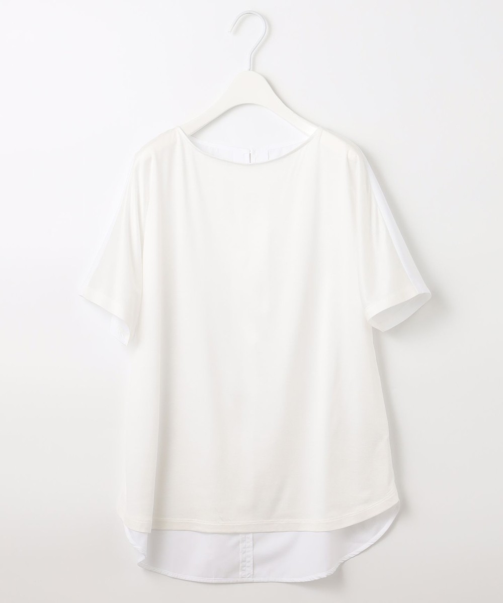 【オンワード】 J.PRESS YORK STREET>トップス 【WOMEN】ファブリックコンビドルマン Tシャツ ピンク F レディース 【送料無料】