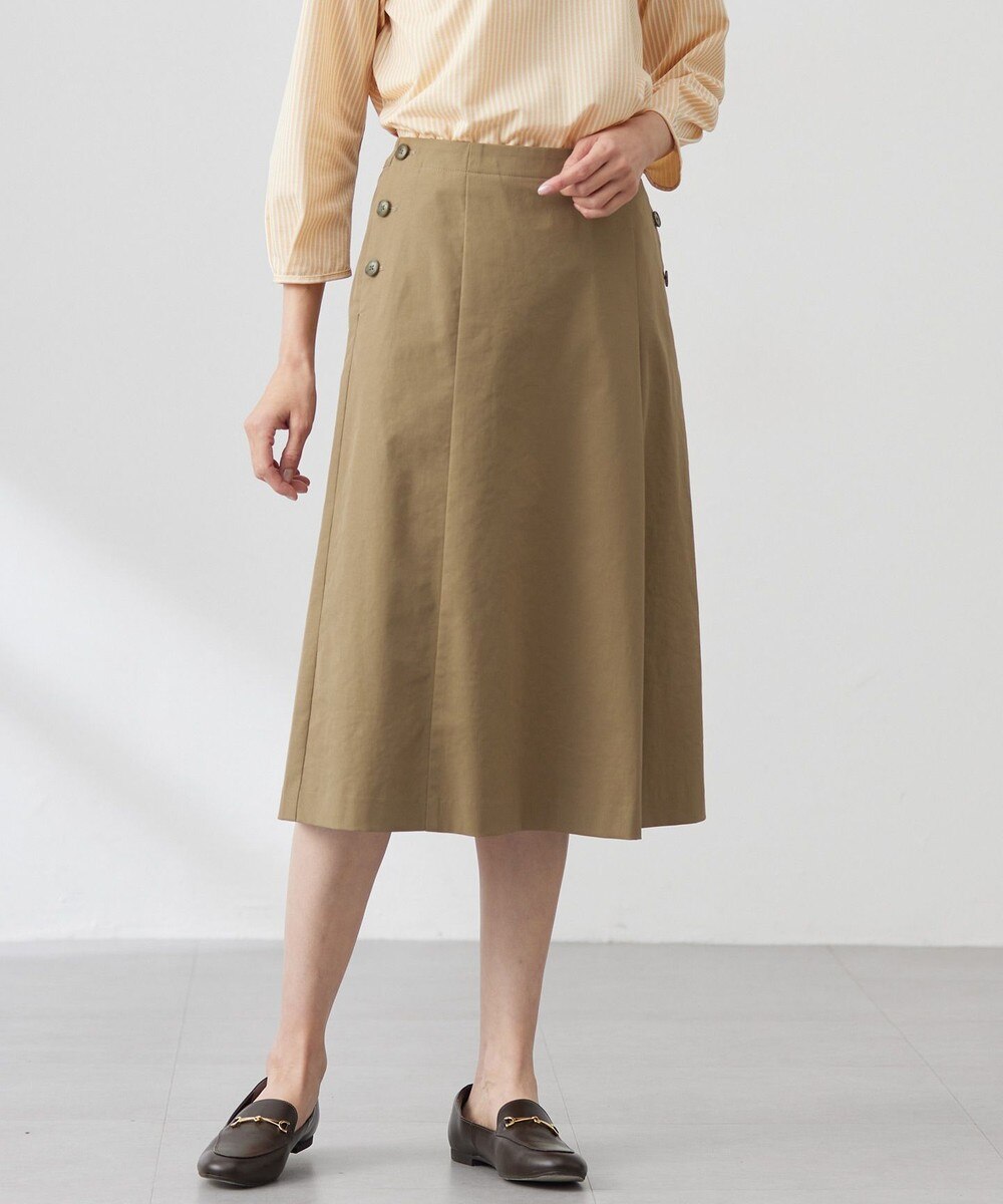 【オンワード】 J.PRESS LADIES S(小さいサイズ)>スカート 【洗える】リネンツイル Aライン スカート カーキ P7 レディース 【オンワード】 J.PRESS LADIES S(小さいサイズ)>スカート 【洗える】リネンツイル Aライン スカート カーキ P7 レディース