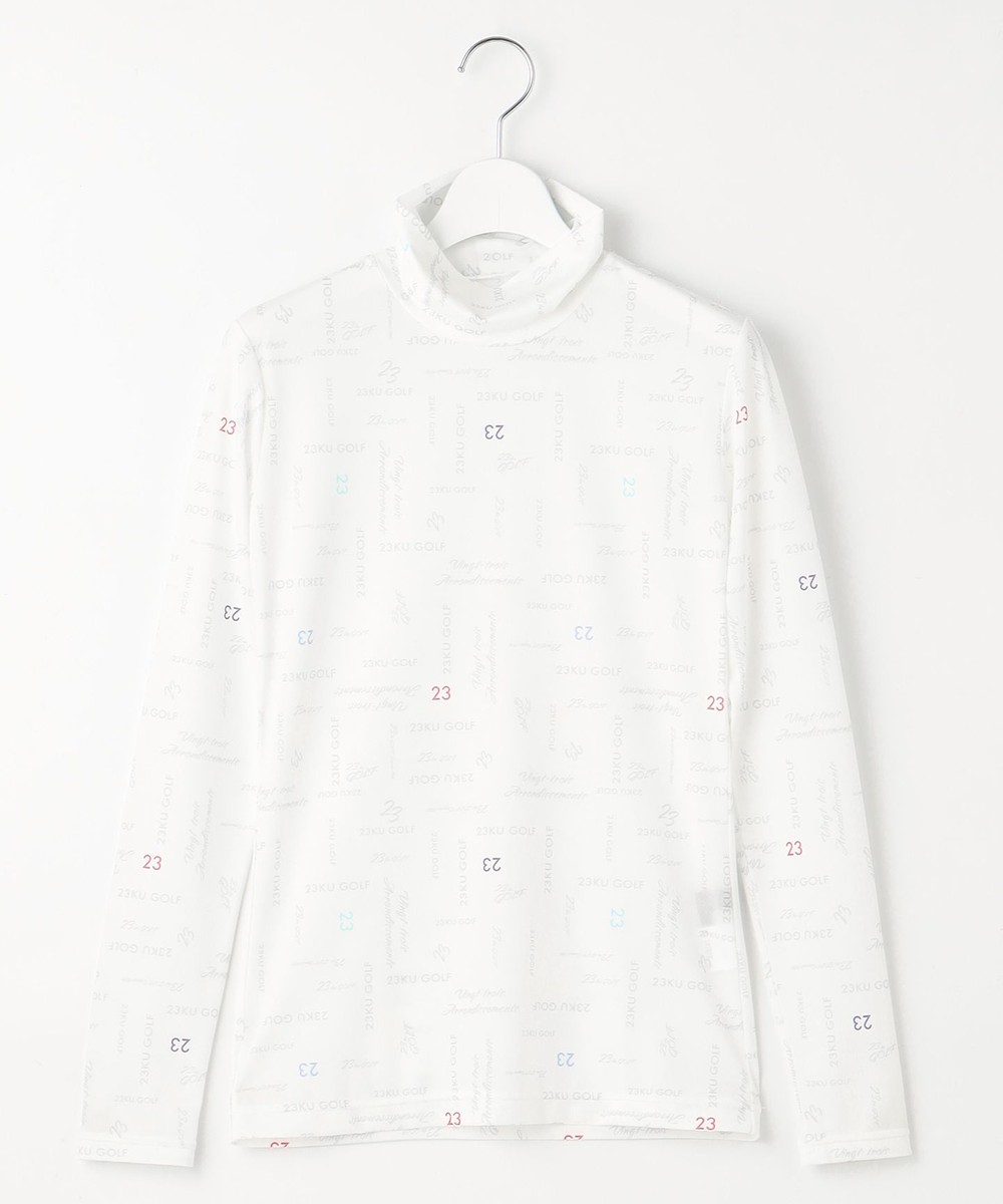 【オンワード】 23区GOLF>トップス 【WOMEN】【吸水速乾・UVケア】50dカノコロゴ総柄 インナーシャツ ホワイト 0 レディース 【オンワード】 23区GOLF>トップス 【WOMEN】【吸水速乾・UVケア】50dカノコロゴ総柄 インナーシャツ ホワイト 0 レディース