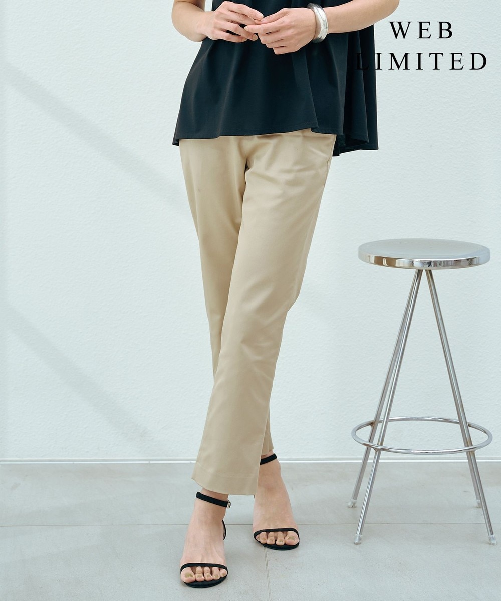 【オンワード】 J.PRESS LADIES L(大きいサイズ)>パンツ 【WEB限定・洗える】シャンブレーサテン テーパード パンツ 【WEB限定】ベージュ T15 レディース 【オンワード】 J.PRESS LADIES L(大きいサイズ)>パンツ 【WEB限定・洗える】シャンブレーサテン テーパード パンツ 【WEB限定】ベージュ T15 レディース