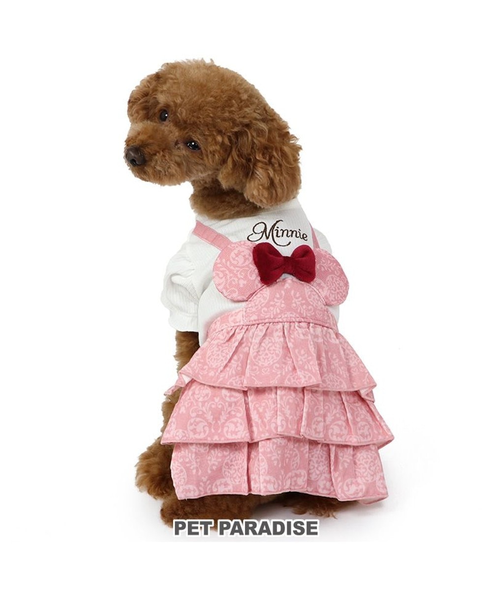 PET PARADISE>ペットグッズ ディズニー ミニーマウス アンティーク柄 ワンピース 【小型犬】 ピンク（淡） ＤＳＳ