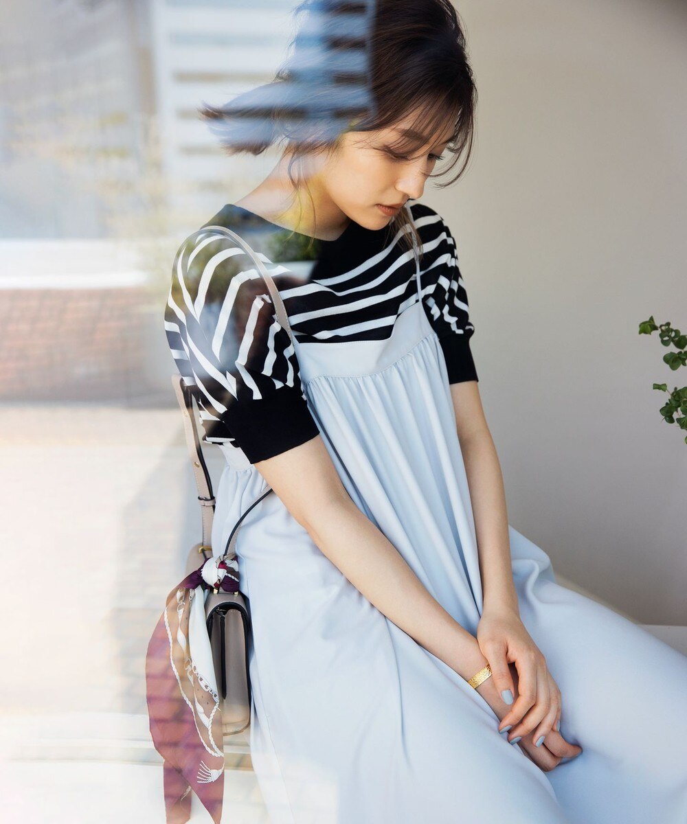 【オンワード】 組曲 L>ワンピース 【洗える】ヌーディスバックサテン キャミソールワンピース ライトグレー 6 レディース 【送料無料】