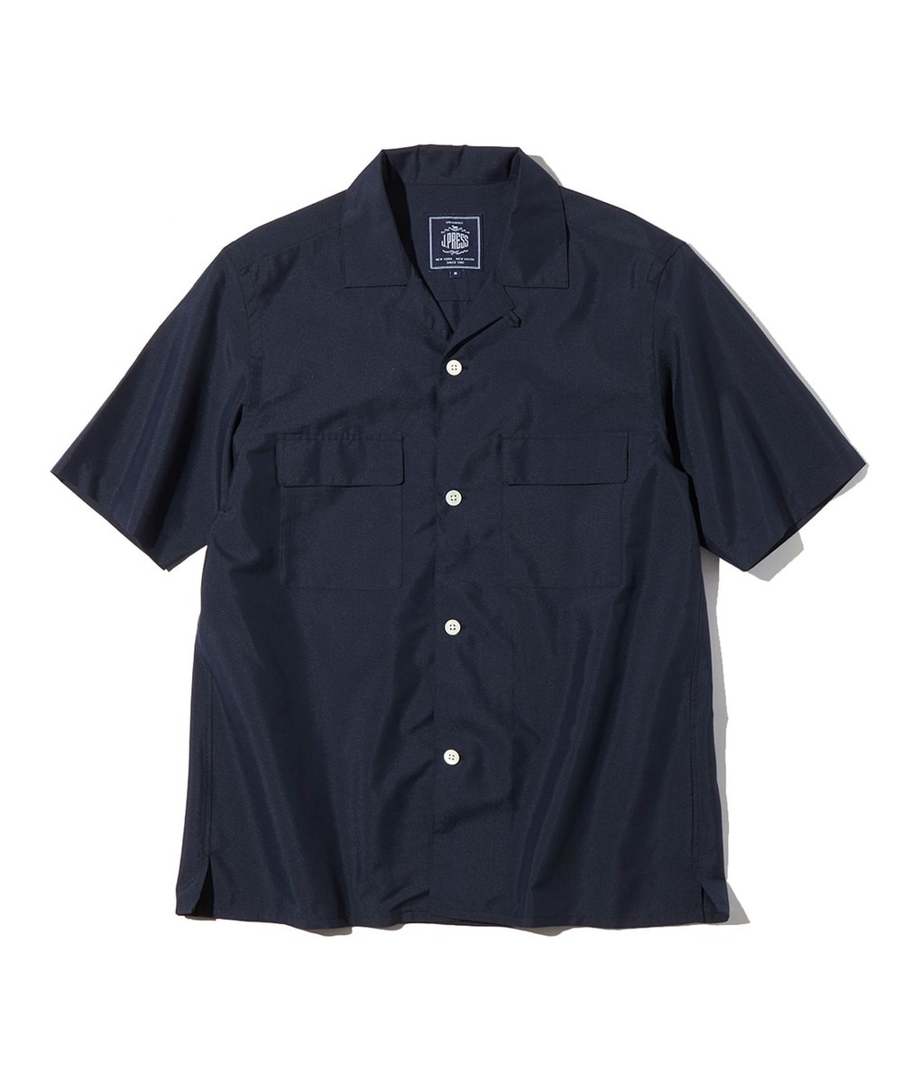 【オンワード】 J.PRESS MEN>トップス 【J.PRESS ORIGINALS】T/C OPEN COLLAR SHIRT SOLID ネイビー S メンズ 【送料無料】