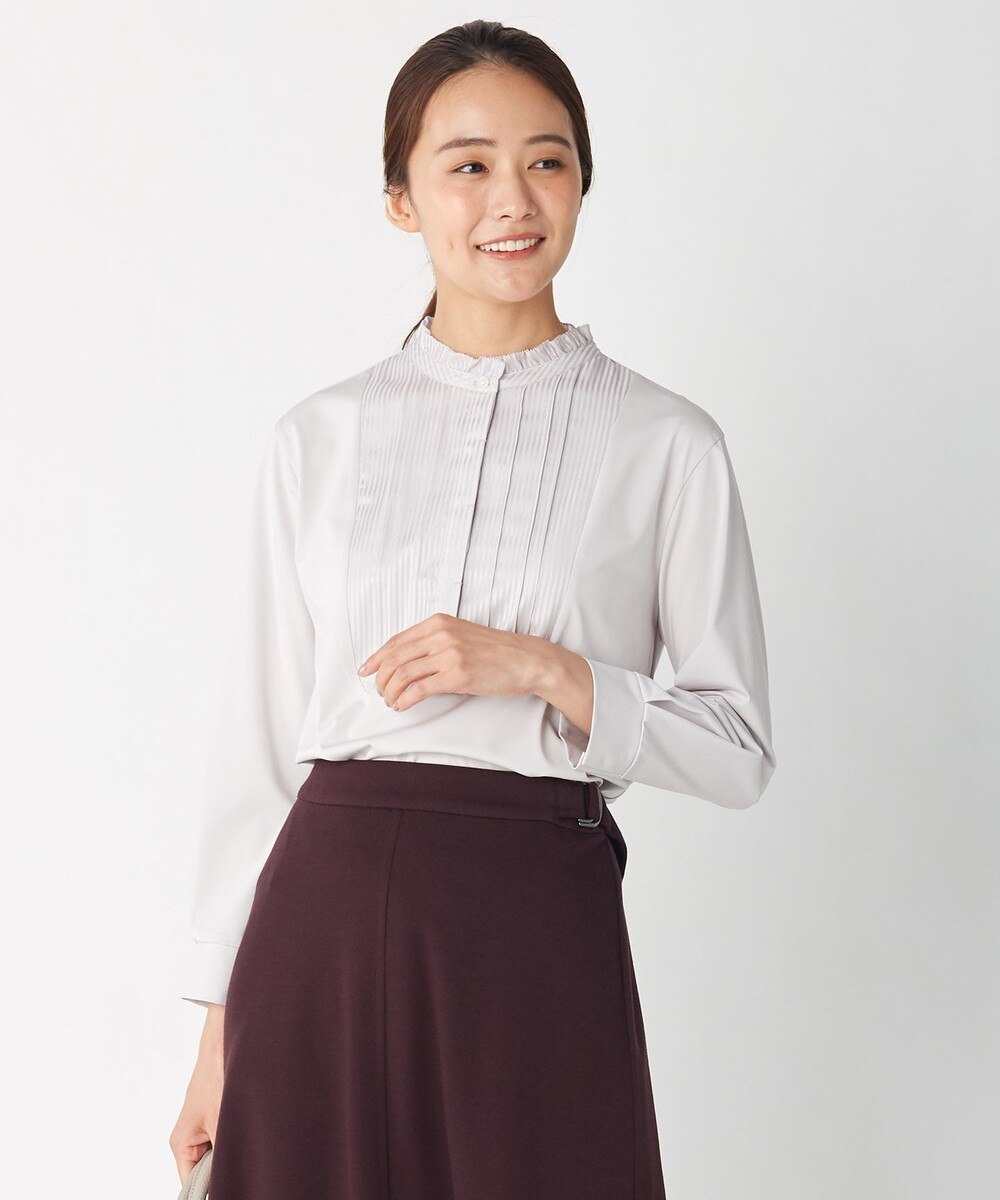 【オンワード】 J.PRESS LADIES>トップス 【インナーに最適!】ブロッキングジャージー カットソー ライトグレー L レディース 【送料無料】