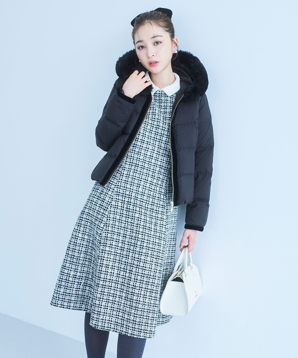 【オンワード】 TOCCA>ワンピース 【洗える・消臭】 TWEED BLOSSOM ドレス ブラック 0 レディース 【オンワード】 TOCCA>ワンピース 【洗える・消臭】 TWEED BLOSSOM ドレス ブラック 0 レディース