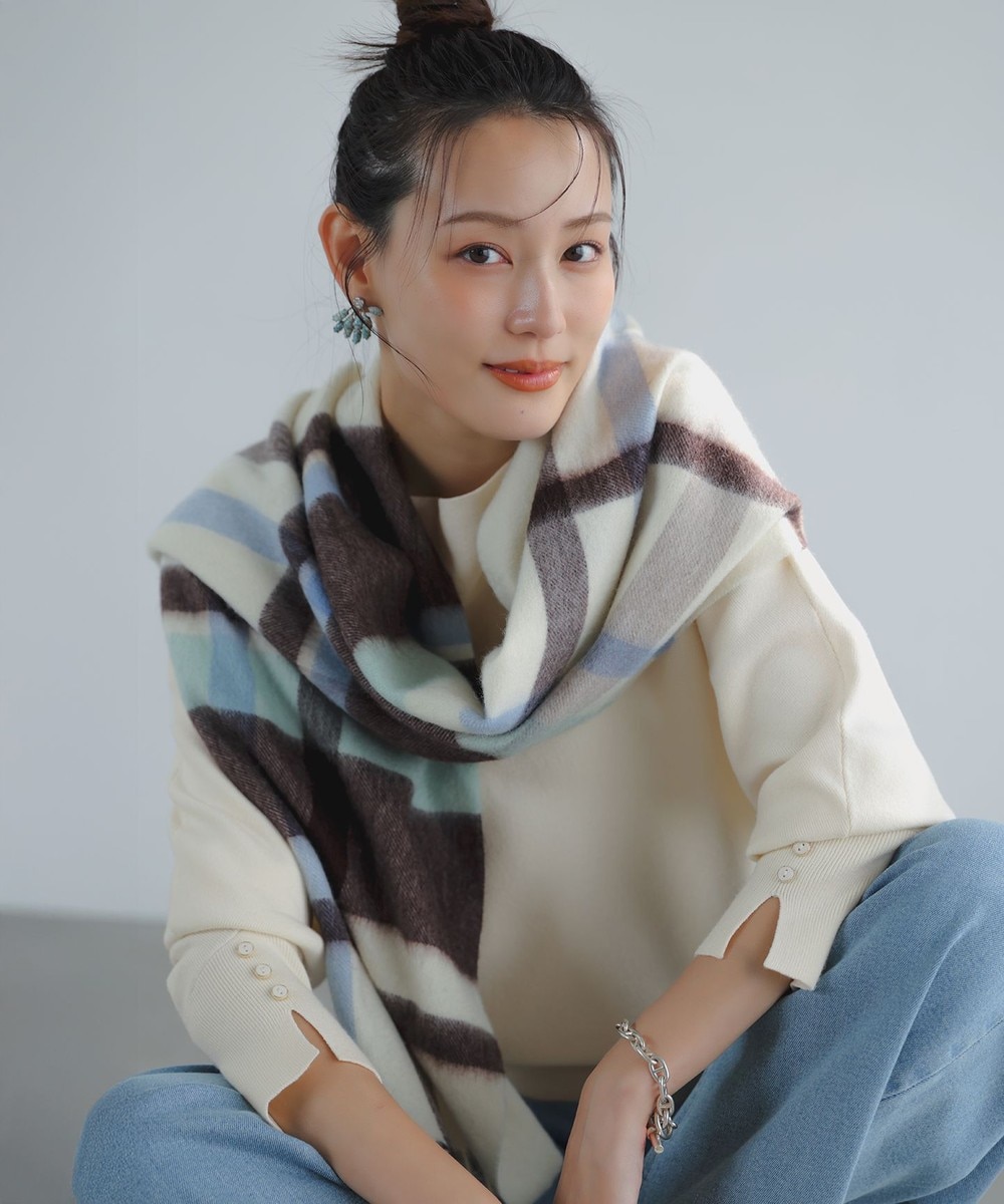 【オンワード】 ANY SIS>ファッション雑貨 ウールニュアンス ストール ブルーチェック F レディース 【オンワード】 ANY SIS>ファッション雑貨 ウールニュアンス ストール ブルーチェック F レディース