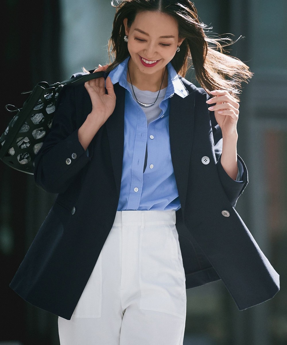 【オンワード】 23区>ジャケット/アウター 【セットアップ対応】スラブツイードストレッチ ジャケット ネイビー 38 レディース 【オンワード】 23区>ジャケット/アウター 【セットアップ対応】スラブツイードストレッチ ジャケット ネイビー 38 レディース