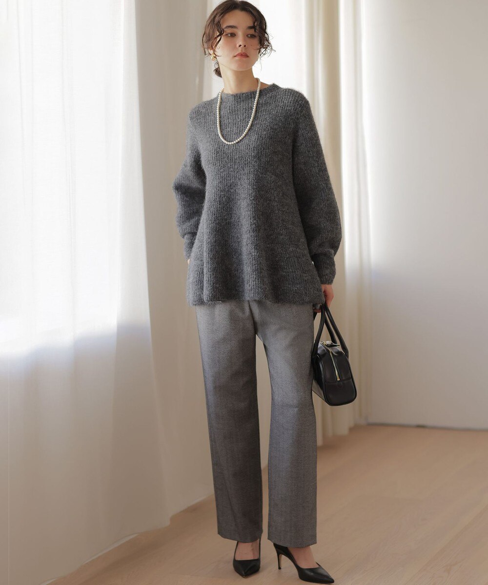 【オンワード】 組曲>パンツ 【先行予約 / 加藤ローサさん着用】ツイル起毛ストレート パンツ ブラック 2 レディース 【オンワード】 組曲>パンツ 【先行予約 / 加藤ローサさん着用】ツイル起毛ストレート パンツ ブラック 2 レディース