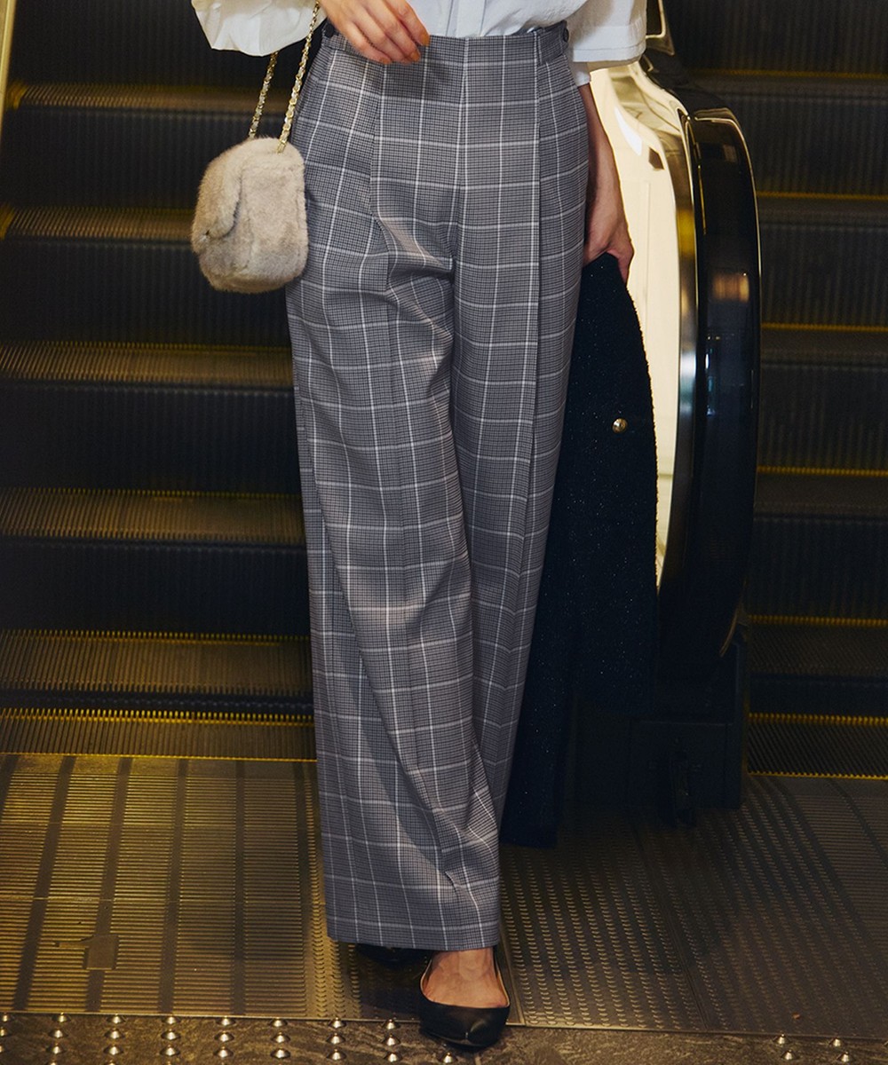 【オンワード】 23区>パンツ 【洗える】ガンクラブプレイドチェック パンツ グレーチェック 36 レディース 【オンワード】 23区>パンツ 【洗える】ガンクラブプレイドチェック パンツ グレーチェック 36 レディース