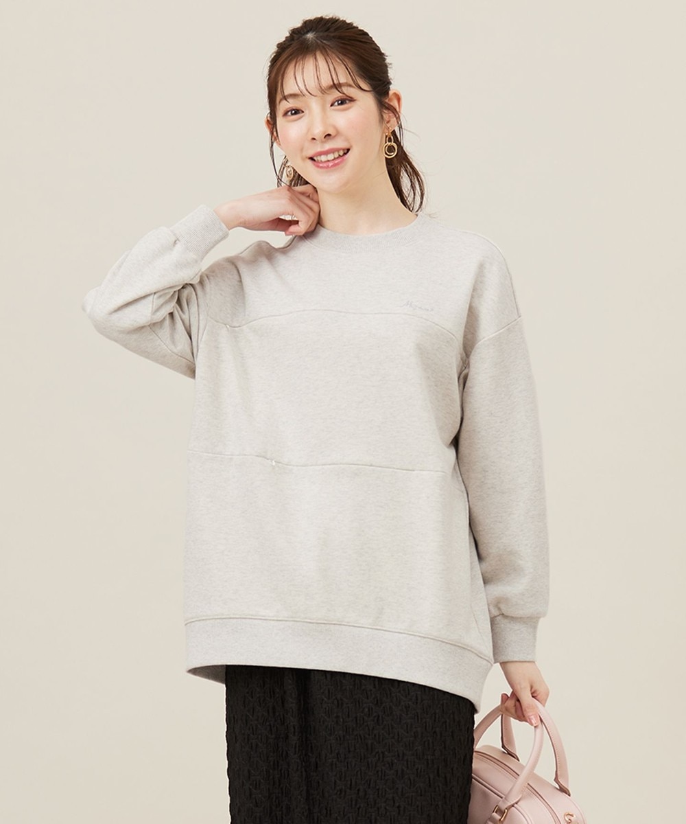 【オンワード】 ANY SIS S>トップス 【貴島明日香さんコラボ】ラメ裏毛猫トレーニャー アイボリー 0 レディース 【オンワード】 ANY SIS S>トップス 【貴島明日香さんコラボ】ラメ裏毛猫トレーニャー アイボリー 0 レディース