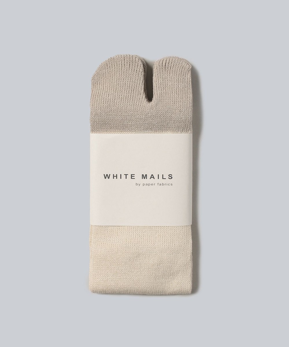 【オンワード】 WHITE MAILS>レッグウェア 【UNISEX】PAPER COLOR BLOCK 足袋ソックス オフホワイト 2 レディース