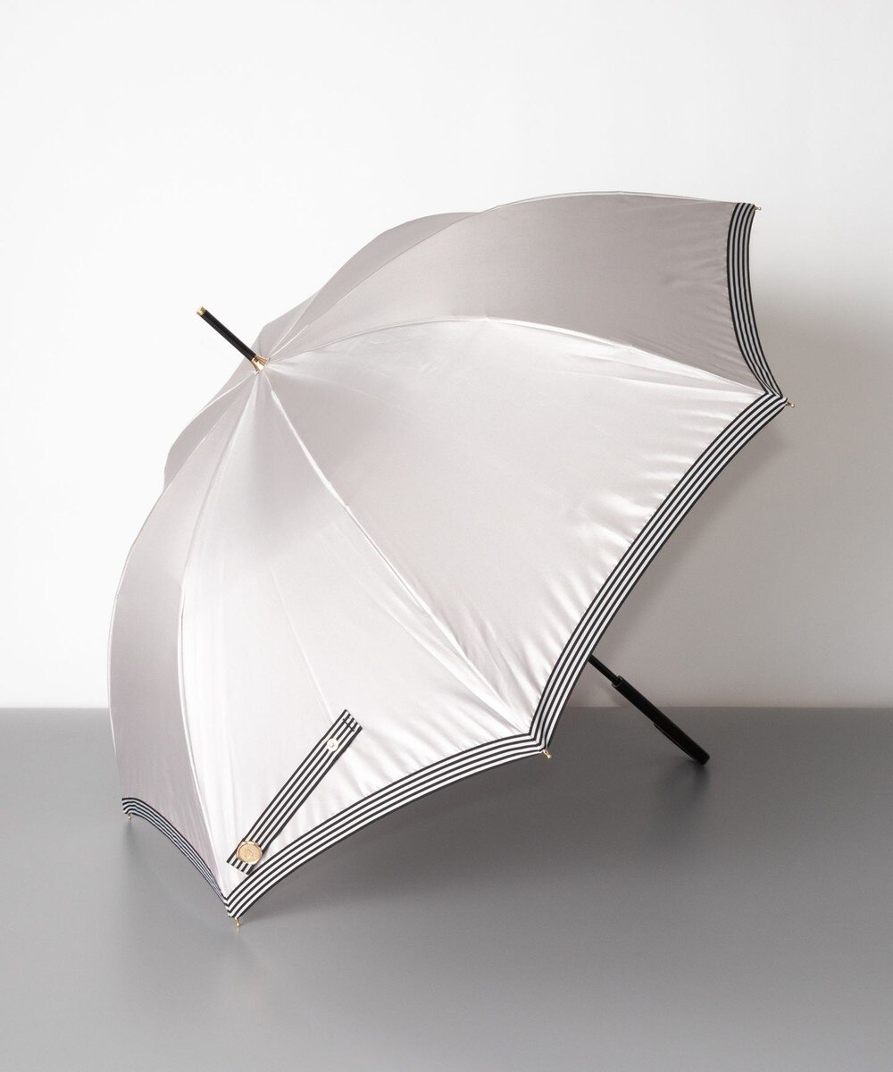 50%OFF！AURORA>ファッション雑貨 Beaurance（ビューランス）グログランリボン雨傘（長傘） シルバーグレー FREE レディース 【送料無料】