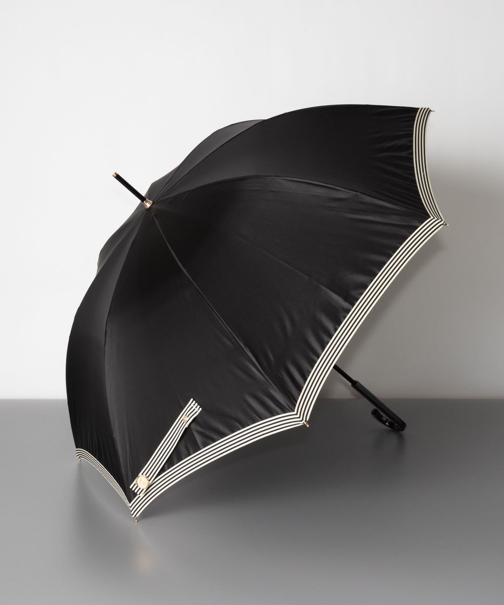 50%OFF！＜オンワード＞AURORA>ファッション雑貨 Beaurance（ビューランス）グログランリボン雨傘（長傘） ブラック FREE レディース 【送料無料】画像