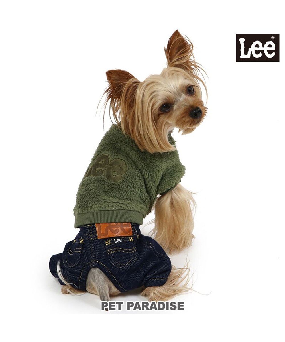 PET PARADISE>ペットグッズ Ｌｅｅ フリース パンツつなぎ 小型犬 カーキ Ｓ 【送料無料】